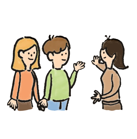 b. Ich treffe gern Freunde.